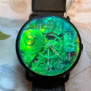 3-D Arts Amazing Holographic Gear Design Watch - Black